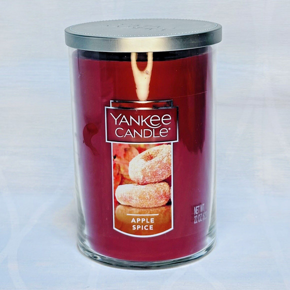YANKEE CANDLE APPLE SPICE 22 oz LARGE 2-WICK TUMBLER‎ RETIRED SCENT - NEW - Picture 1 of 4